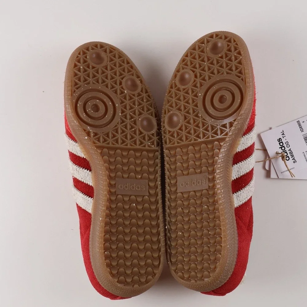 Adidas Samba OG TAL Hahoe Mask Red White Suede Sneakers 5.5 NWT